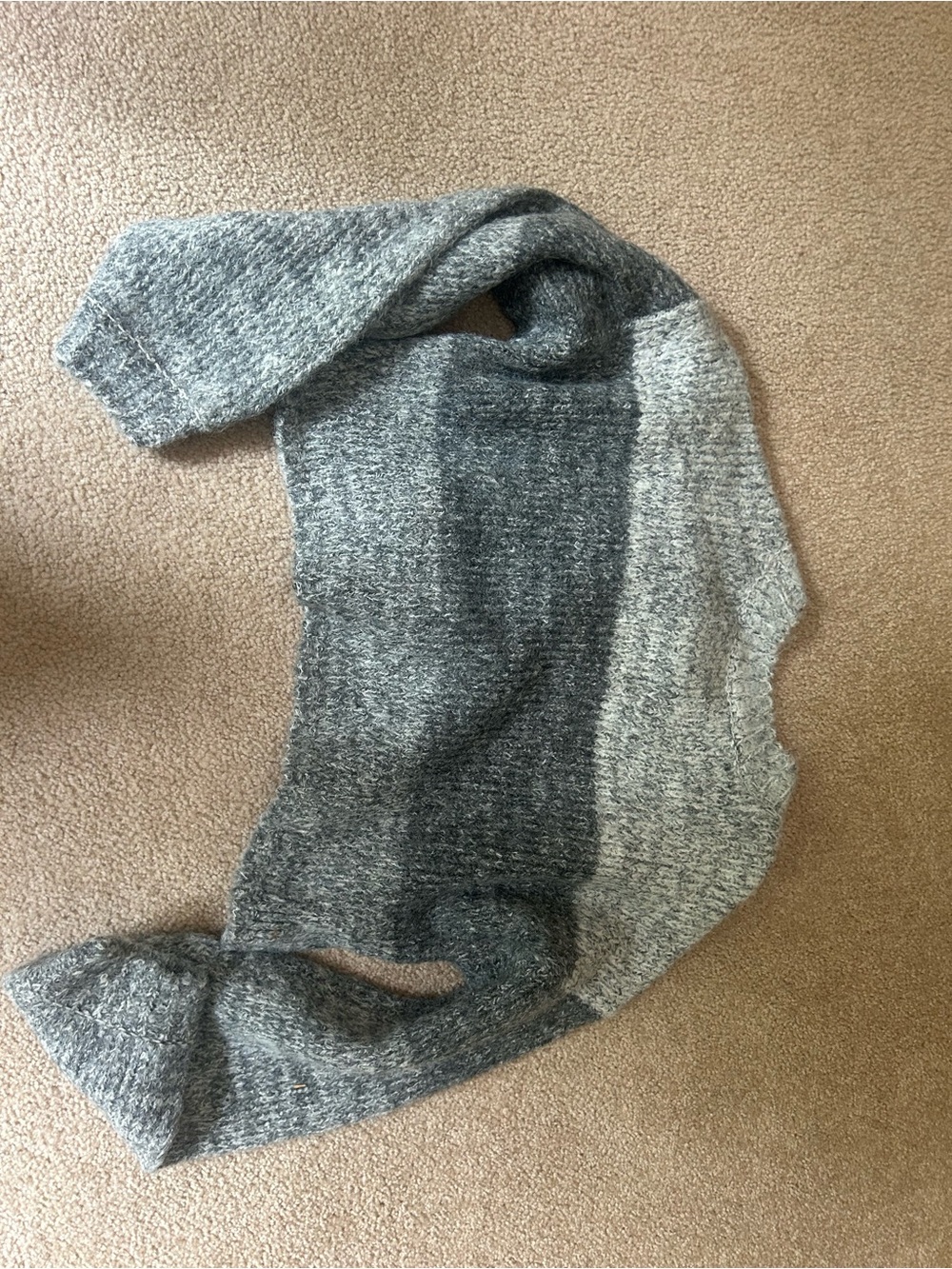 Cozy Ombre Gray Knit Sweater. Size Small. Never worn